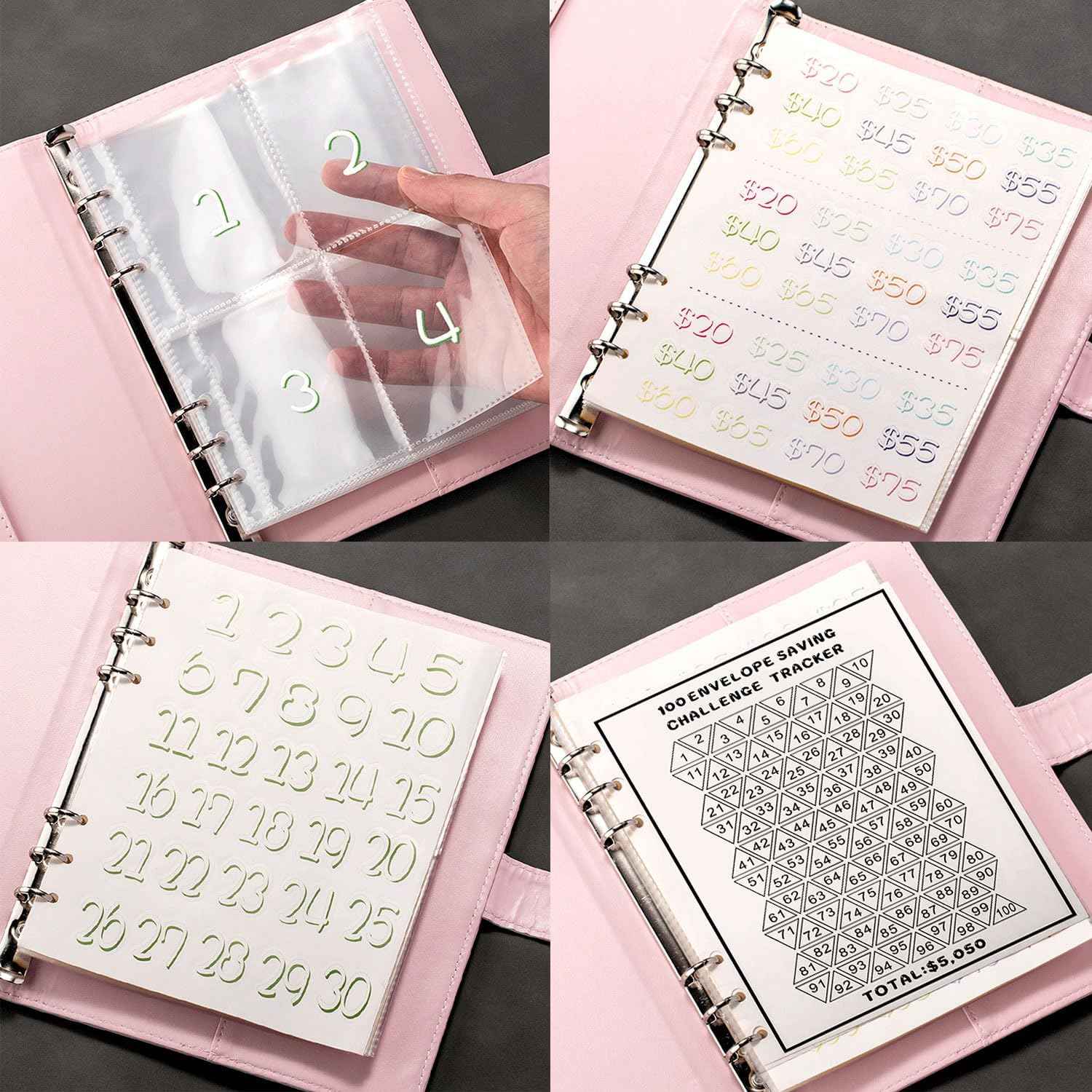 100 Day Challenge A5 Money Saving Budget Binder Green - TTpen