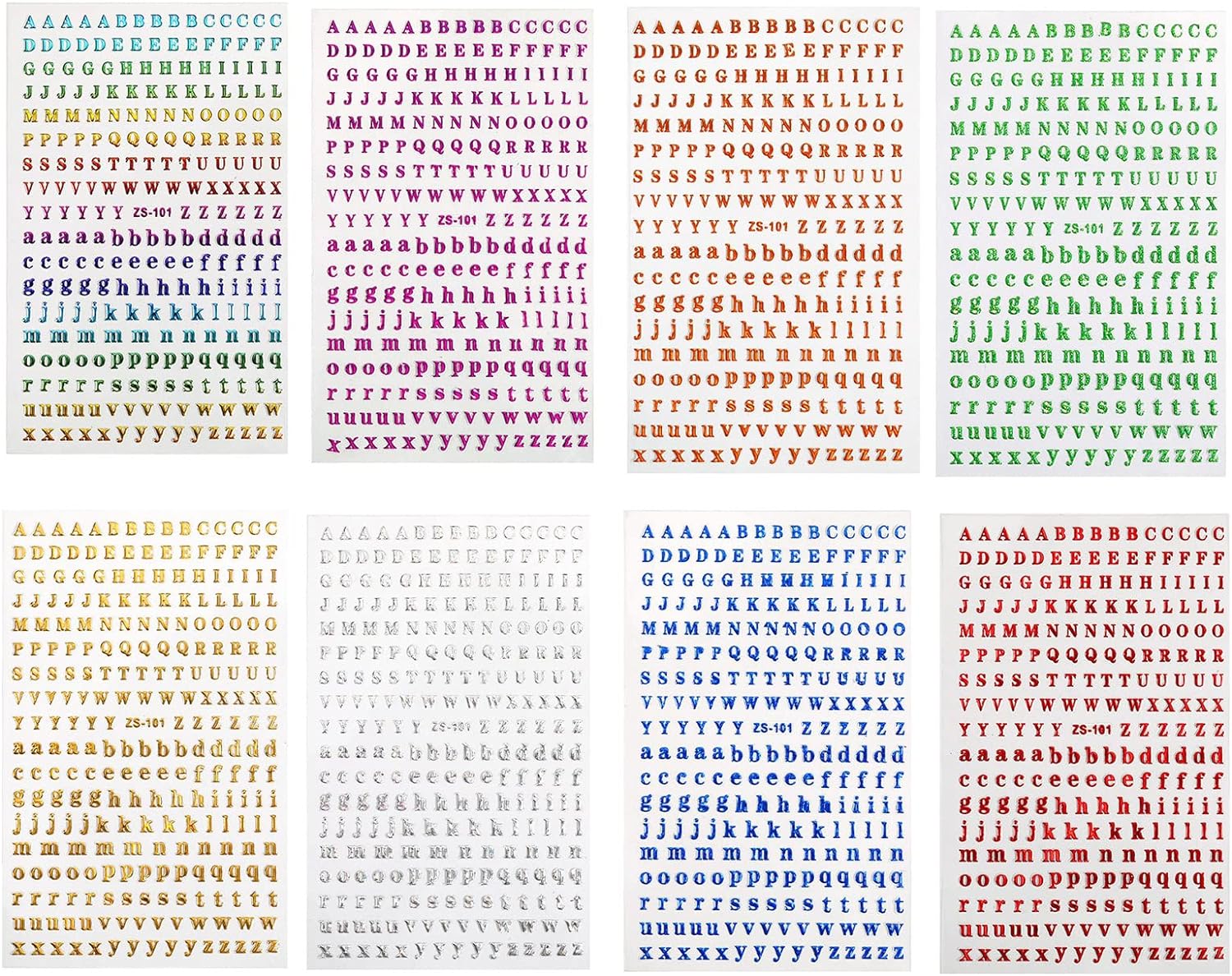 Gold Silver Letter Stickers Vol.2/ Alphabet Stickers/ Photocard Deco