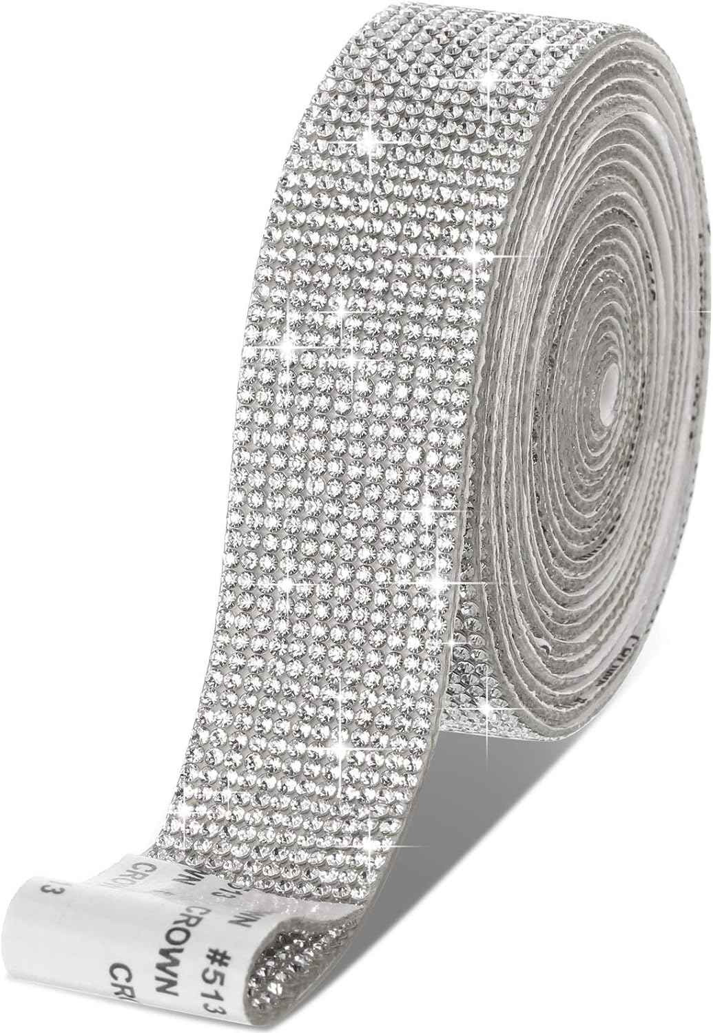 Self Adhesive Rhinestone Strips Crystal Ribbon Sticker Wrap for DIY Car Phone - TTpen