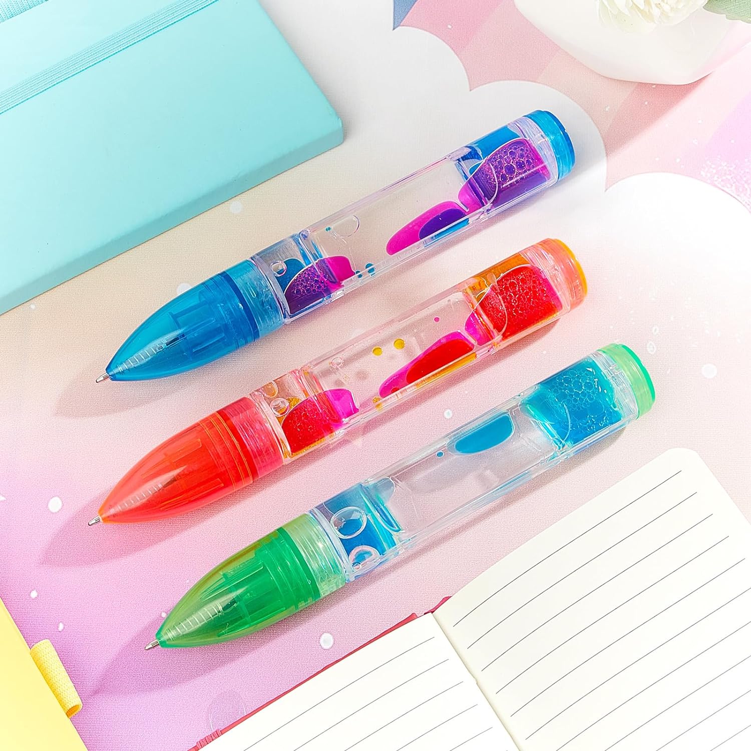 3Pcs Liquid Motion Bubbler Fidget Pens