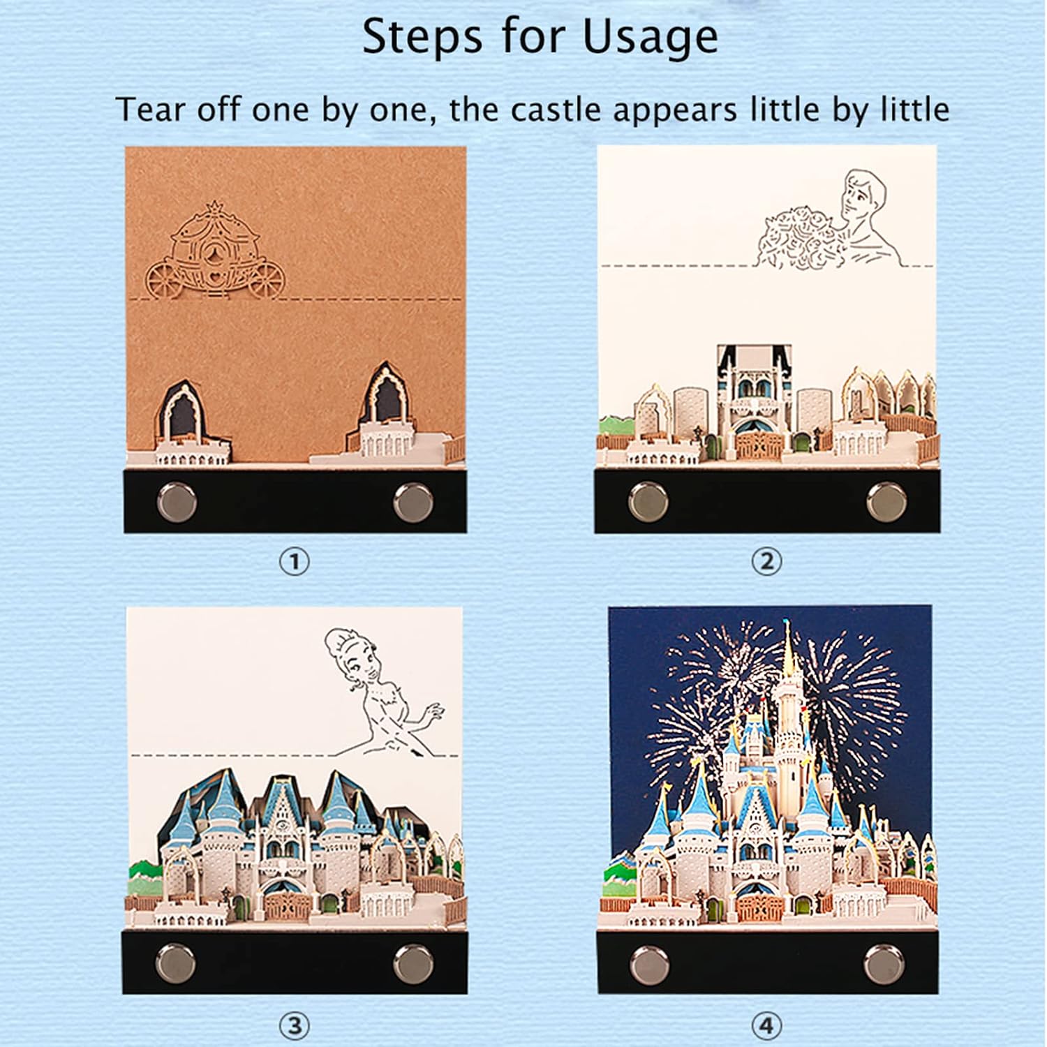 Fantasy Castle 3D Sticky Note Paper Memo Pad