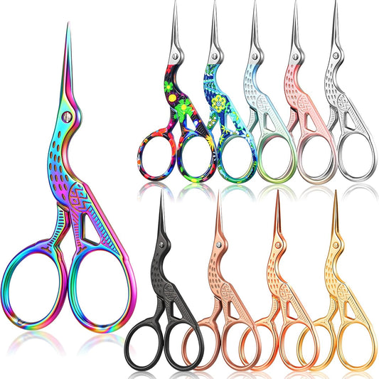6 Colors Small Craft Embroidery Scissors Stork Stainless Steel