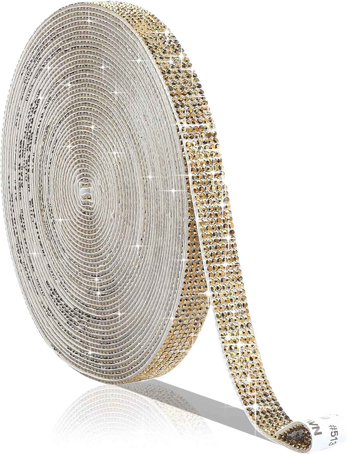 Self Adhesive Rhinestone Strips Crystal Ribbon Sticker Wrap for DIY Car Phone - TTpen