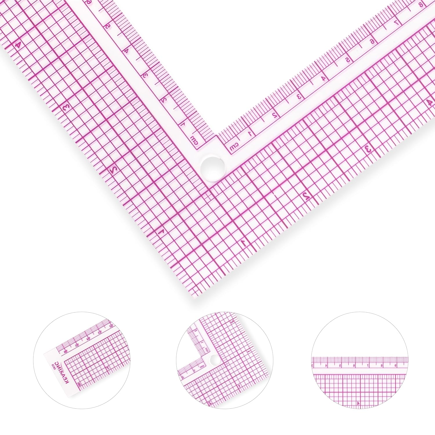 8 and 12 Inch L-Square Ruler for Pattern Making,Fabric Sewing