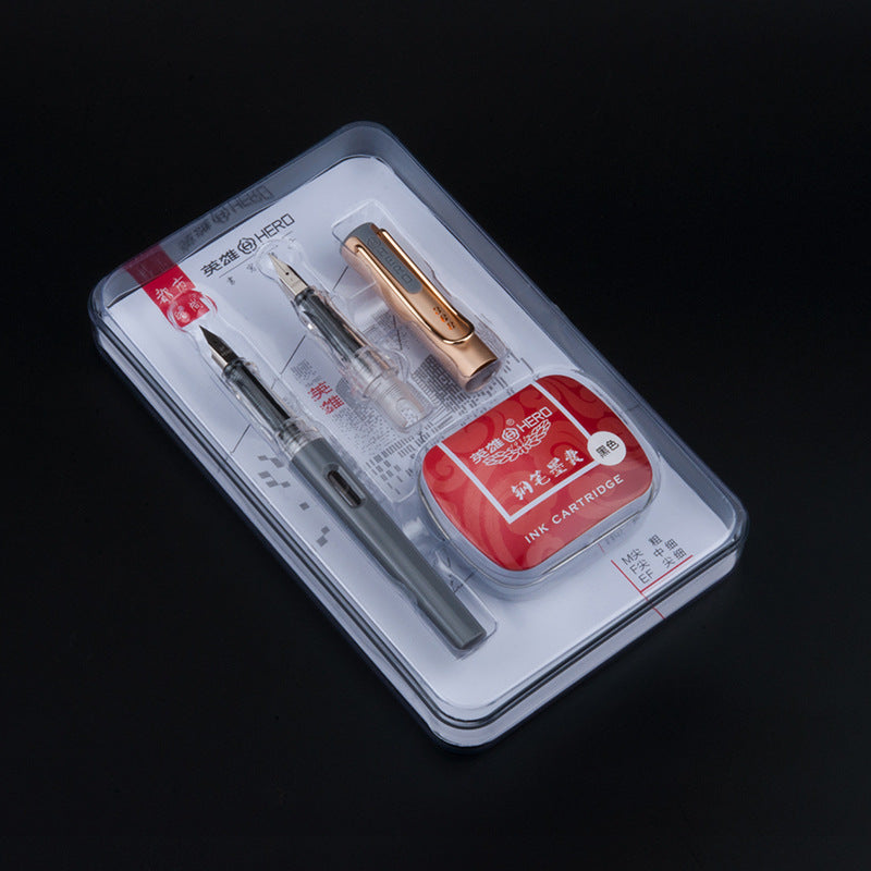 Hero 368 EF + F Urban Fashion Fountain Pen Set Grey