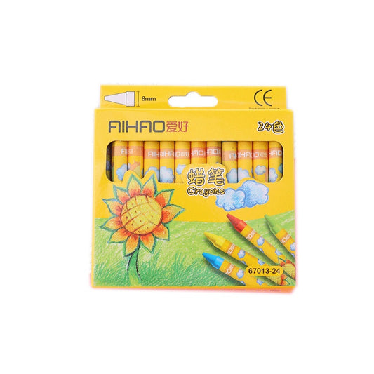 AIHAO 24 Count Crayons,School Supplies,Assorted Colors,12 Pack