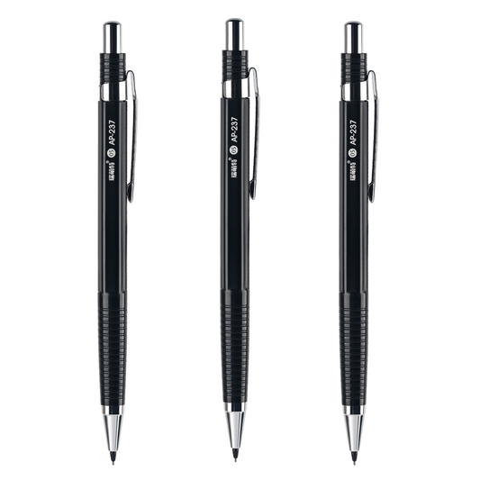 REMSONG AP-237 Auto Mechanical Pencil - 0.5 mm - Black - 3 Pack
