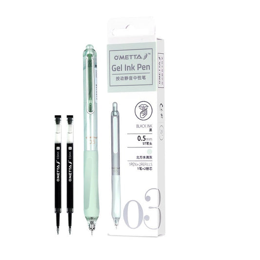 Beifa Ometta Push Silent Gel Pen with 2 Refills