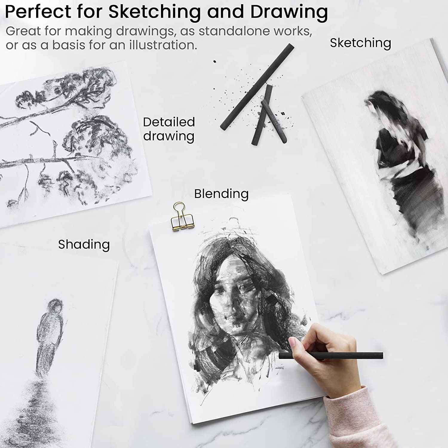 Maries Artists' Drawing Willow Charcoal 25PCS - TTpen