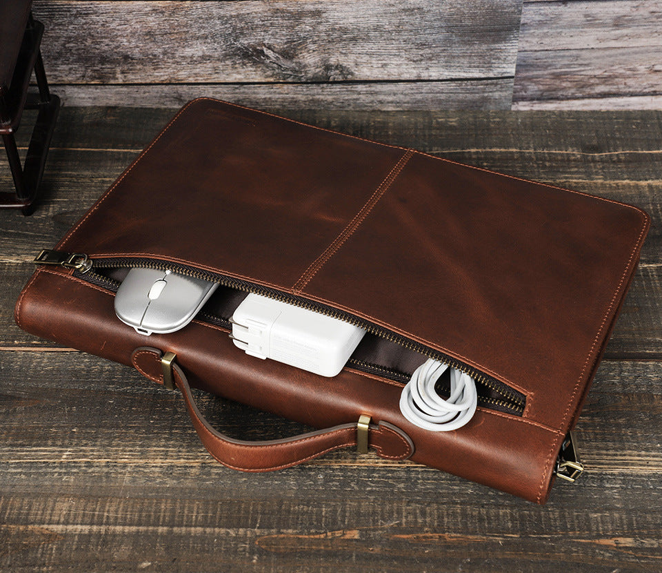 Leather Laptop Zipper Folio Case 13.3 inch for Macbook Pro Air