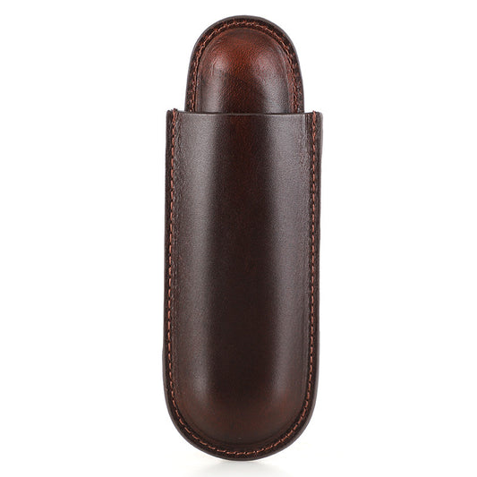 Leather Cigar Case Travel Humidor for Single Cigar