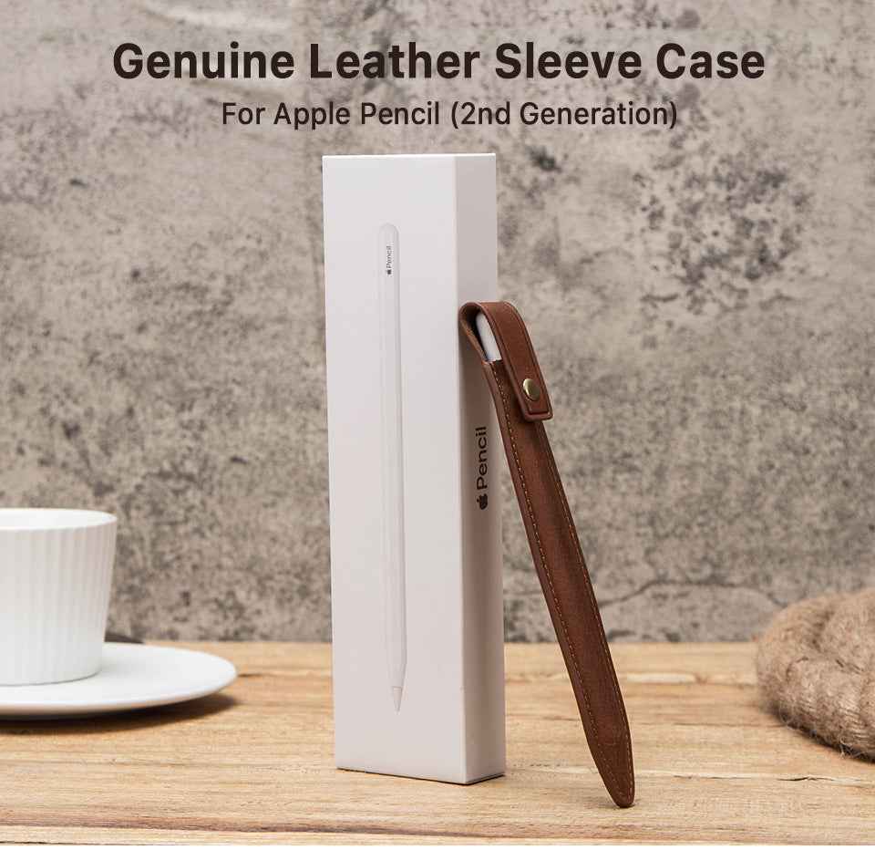 Genuine Leather Apple Pencil 2nd Generation Sleeve Case - TTpen