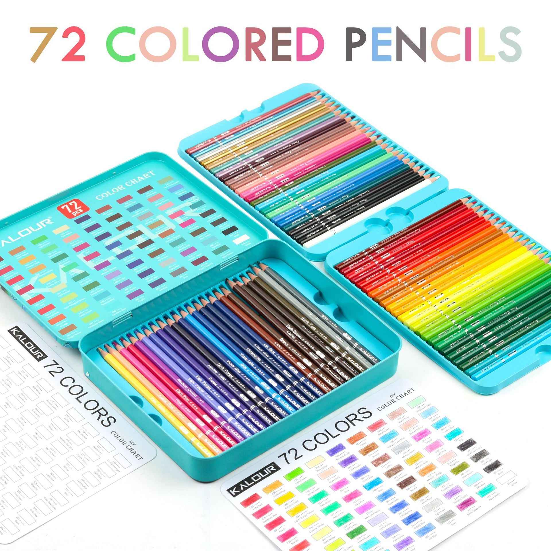 KALOUR 72 Premium Colored Pencils Set for Drawing Sketching Shading - TTpen