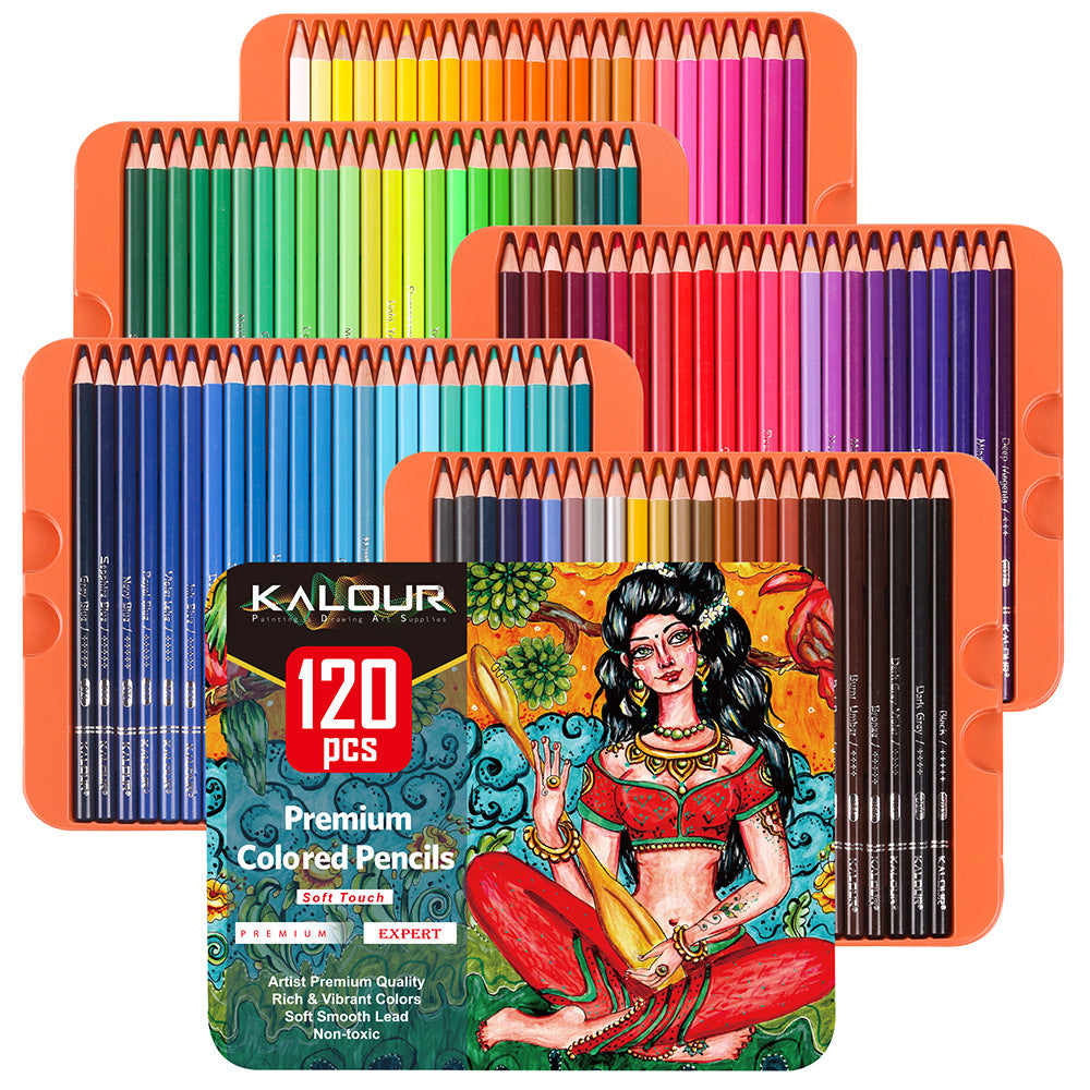 KALOUR 120 Professional Colored Drawing Pencils Set