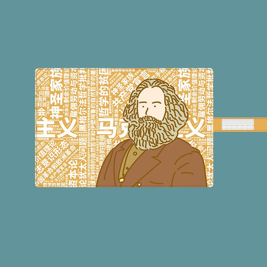 Hand-Painted Chinese Marxist Calligraphy Brush Pen Roll Pouch