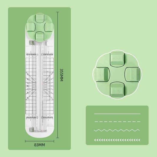 4in1 Paper Trimmer Craft Paper Cutter with Dial Blades