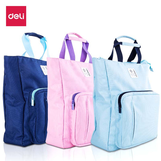 DELI Tutorial Book Tote Bag with Zipper for Kids Students
