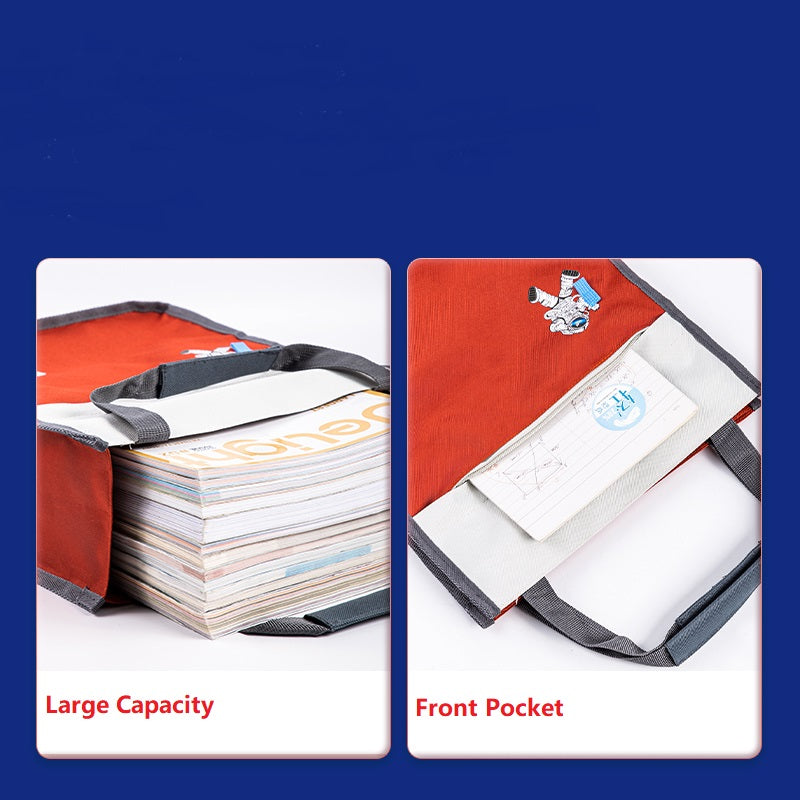DELI Astronaut Foldable Oxford Fabric Book Tote Bag with Zipper