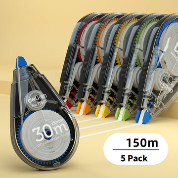 DELI Correction Tape Set - 5-Pack (30Mx5mm Each)