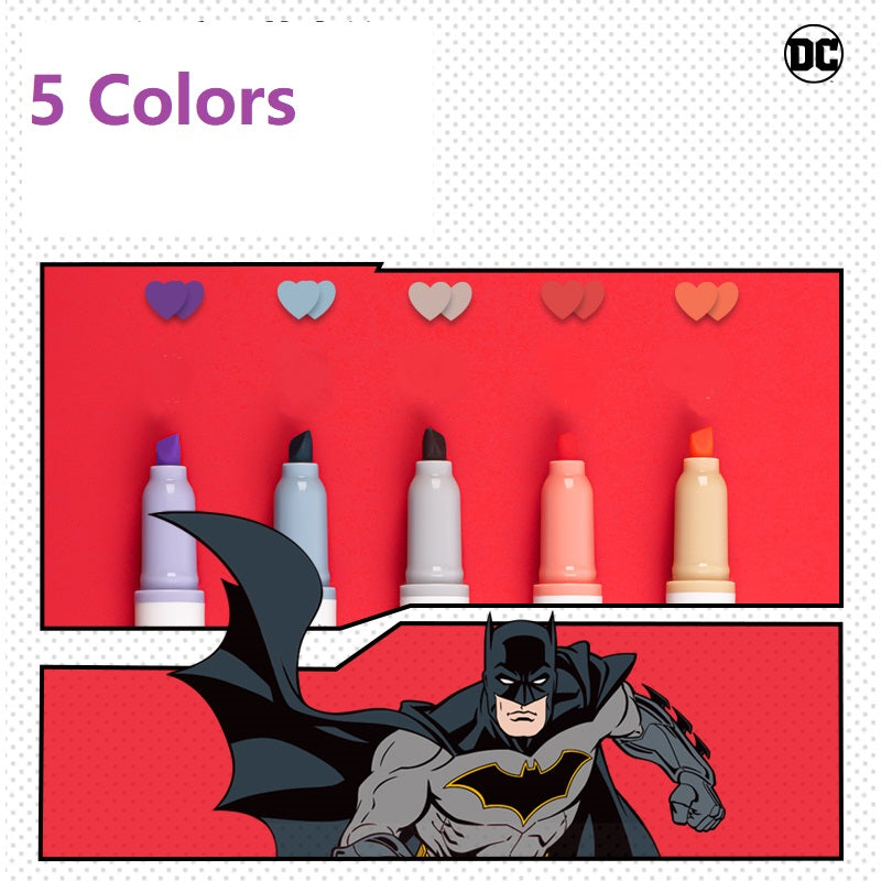 DELI DC Justice League Movie Highlighter Pen 5 Colors
