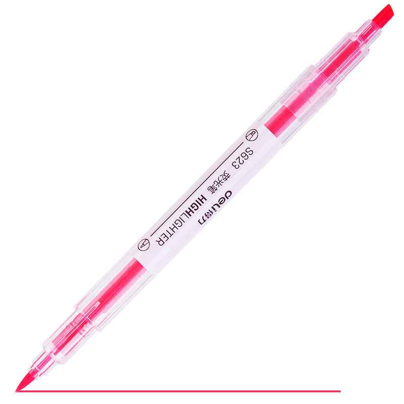 DELI Dual Tip Highlighters Fluorescent Yellow Orange Pink Green Blue Purple,12 Count - TTpen