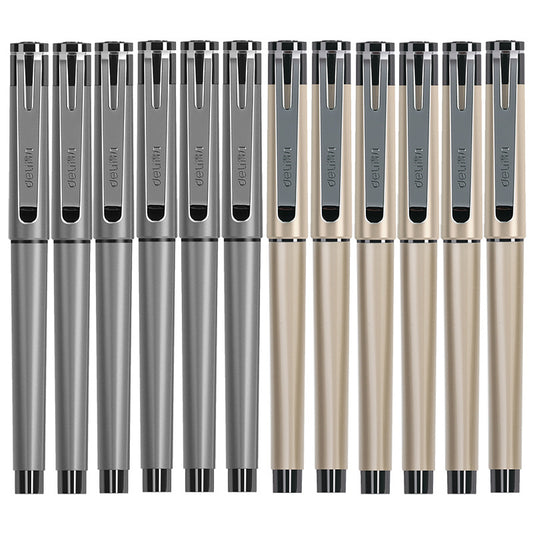 DELI S95 Gel Pen,Black Ink,Extra Fine 0.5mm,12 Pack,Writing Smooth