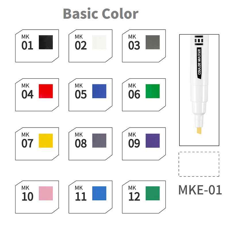 DSPIAE Gundam Marker Pens Basic Color Set Brush Tip