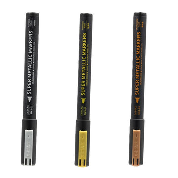 DSPIAE Super Metallic Markers,Liquid Mirror Chrome,3 Colors