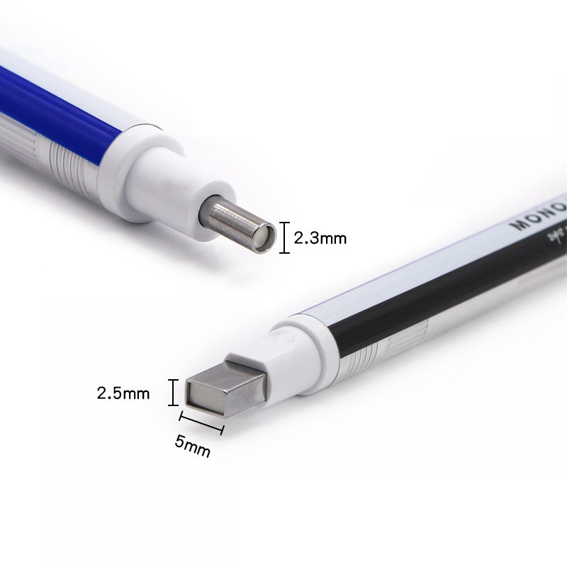Tombow Mono Zero Pen-Style Eraser Set (Round Rectangle Tip & 4 Refills)