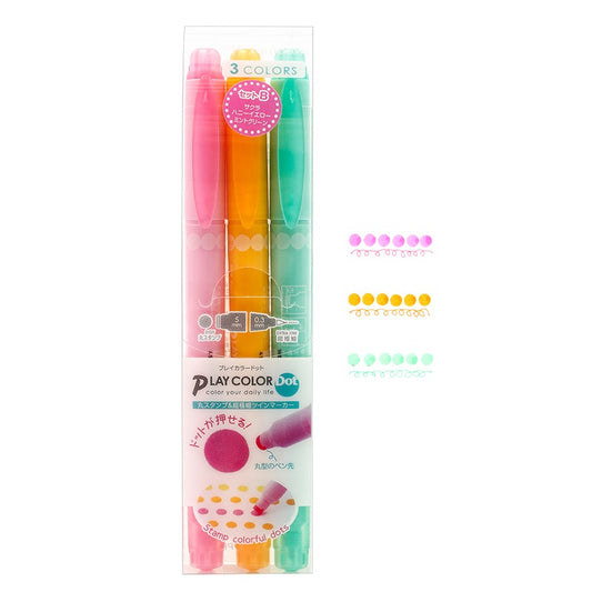 Tombow Play Color Dot Pen Water Based Marker,3 Colors Set B