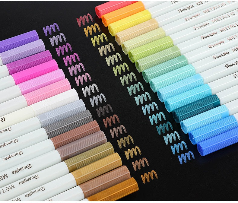 Guangna 6510 Metallic Color Pen 10/12/15/20/30 Fine Point Markers