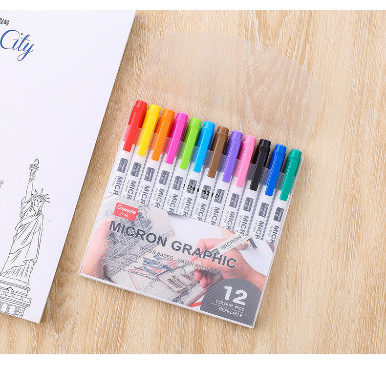 Guangna 12 Colour 0.5 Micron Graphic Needle Pen Set