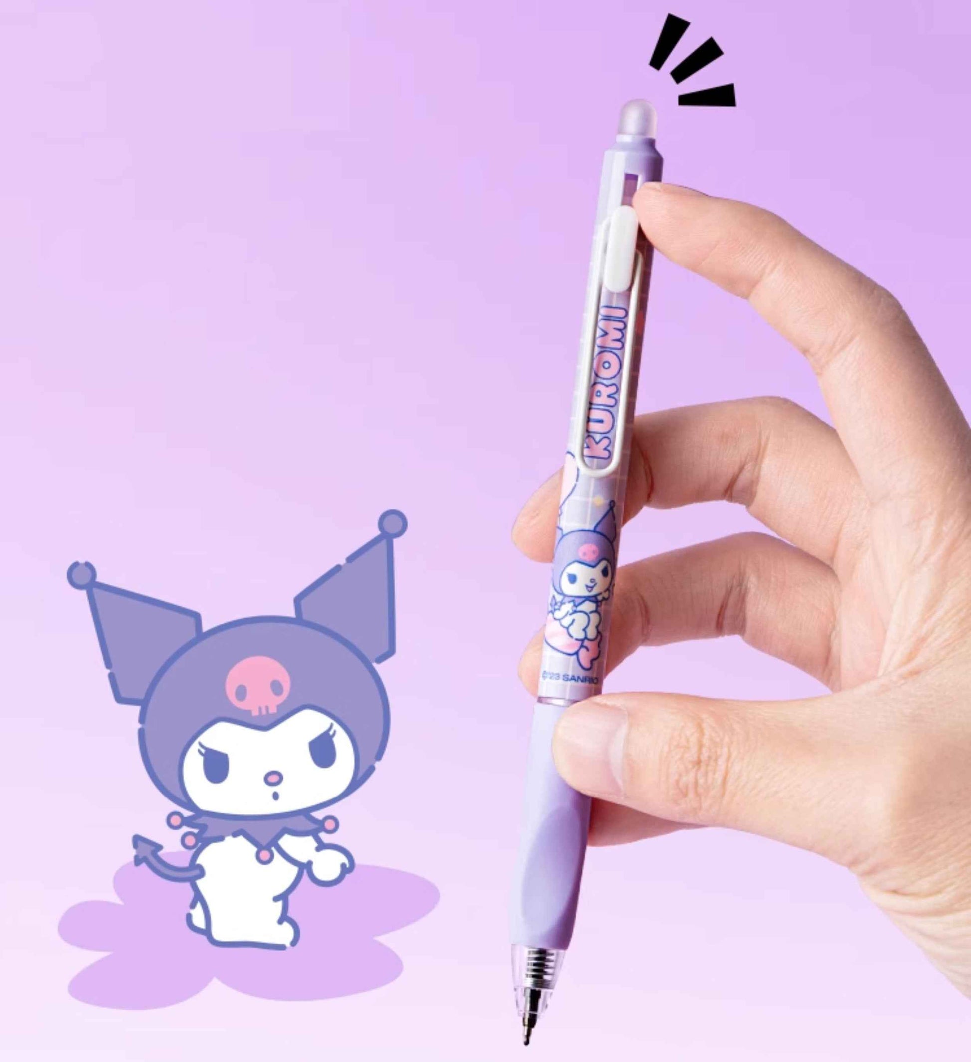 Guangbo Sanrio Erasable Gel Pen Set – 0.5mm Blue Ink, 3-Pack