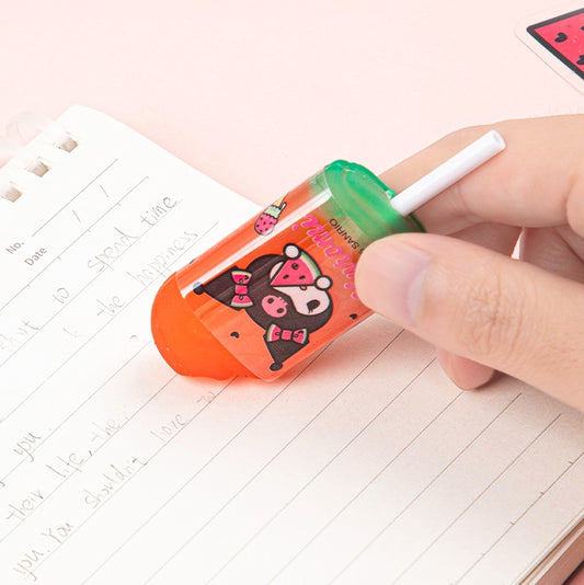 Guangbo Lot de 6 Gommes en forme de sucette pastèque Sanrio