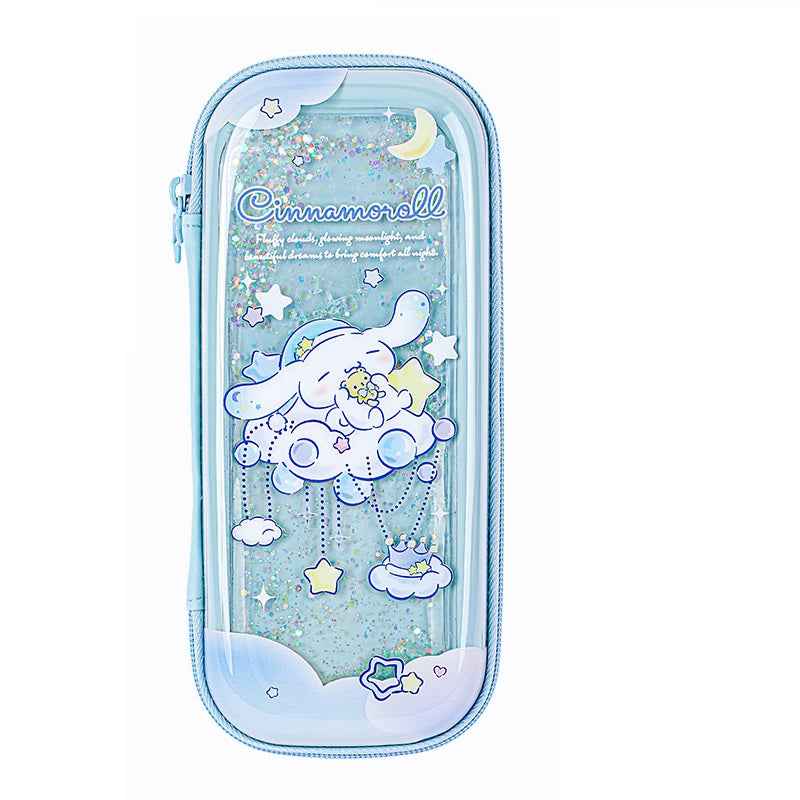 Guangbo Sanrio Glitter Flowing Pencil Case for Girls
