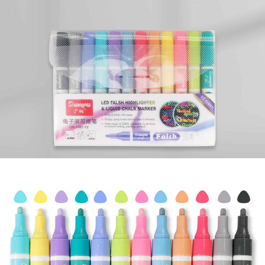 Guangna Liquid Chalk Marker Pen 12 Colors 3.0MM Round Tip