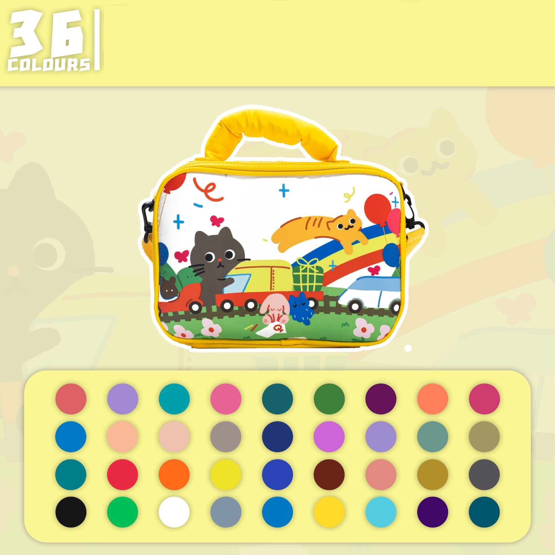 Kids Acrylic Paint Pens Paint Markers Set with 60-Slot Case