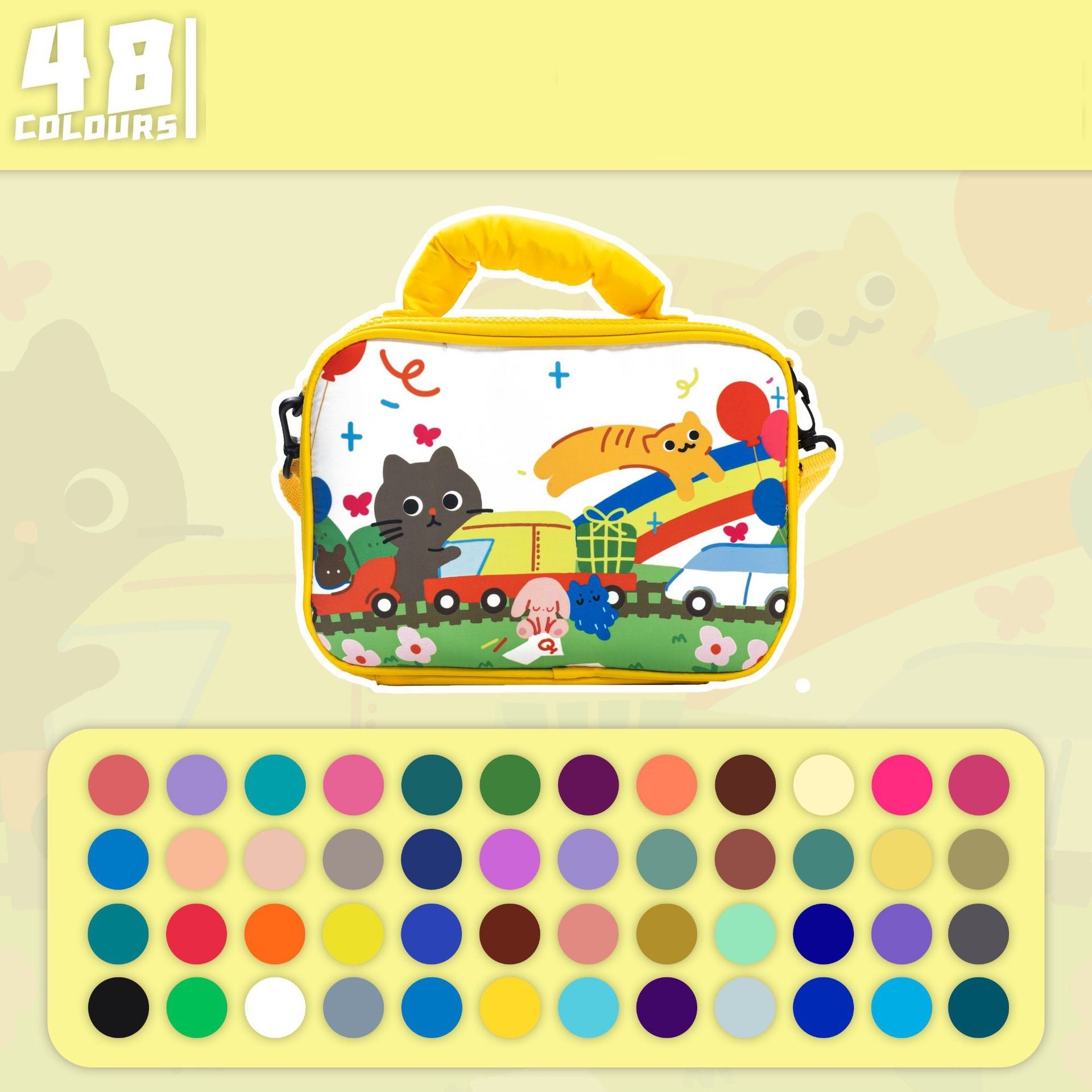 Kids Acrylic Paint Pens Paint Markers Set with 60-Slot Case