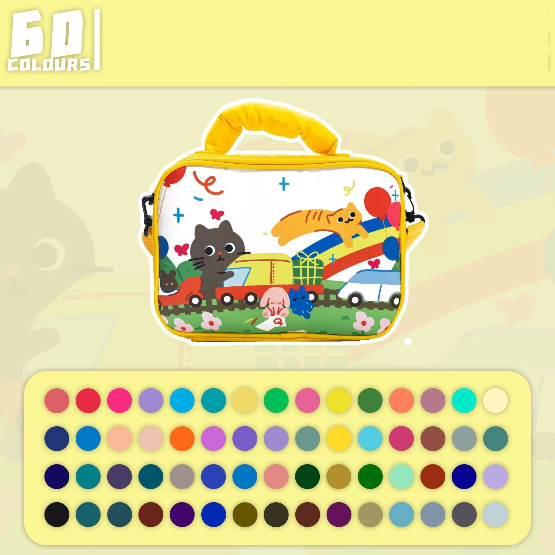 Kids Acrylic Paint Pens Paint Markers Set with 60-Slot Case