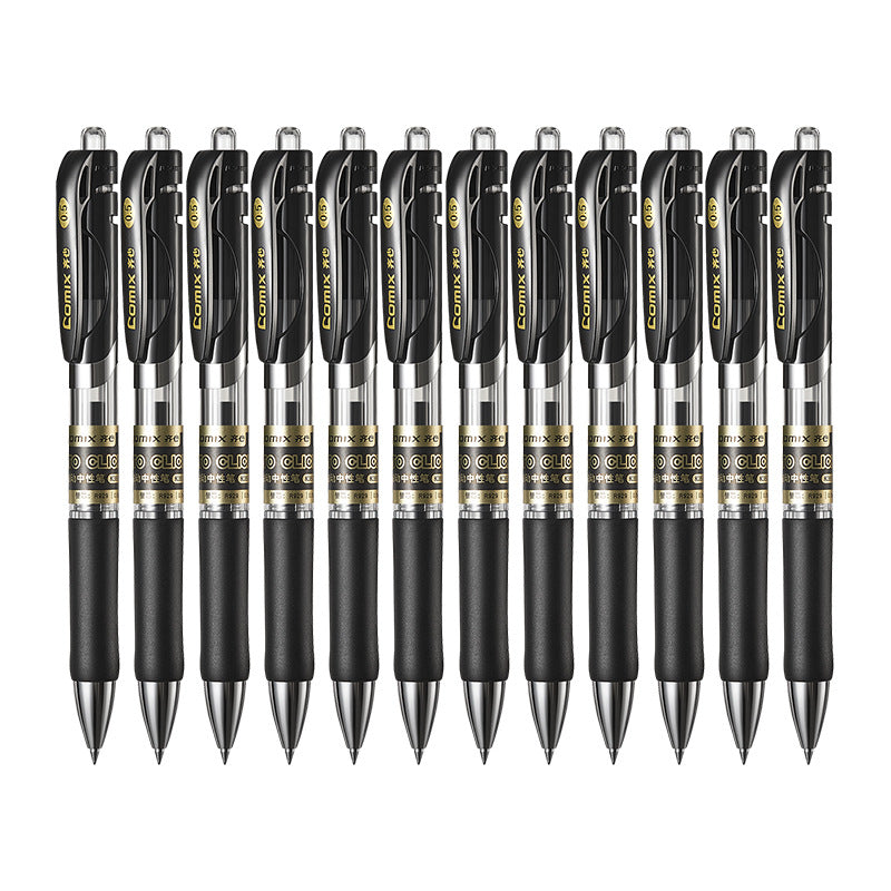 Comix K3511,Retractable Gel Ink Pens,Fine Point (0.5mm),12 Count