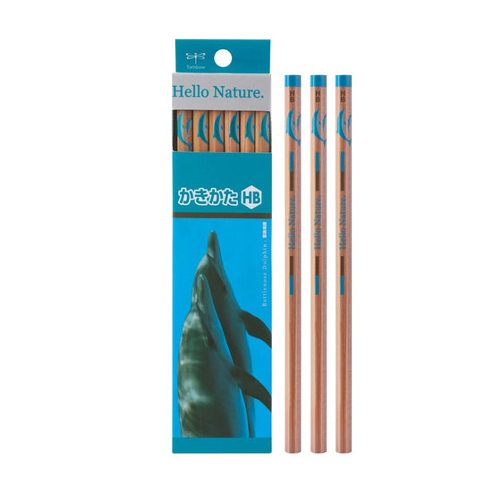 Tombow 2B HB Wooden Pencils, Hello Nature, 12 Pack, Dolphin