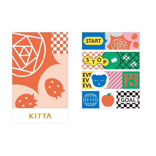 KING JIM KITTA Accordion Fold Masking Tape Sticker - JABARA - TTpen