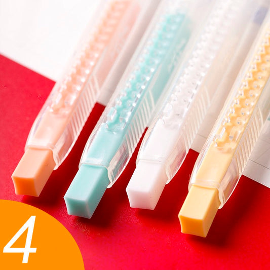 KOKUYO 4-Color Push-Type Pencil Eraser for Students Artists