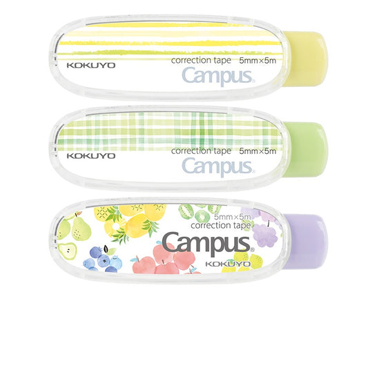 3Pcs Kokuyo Campus Correction Tapes Retractable Parper Color