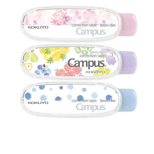 3Pcs Kokuyo Campus Correction Tapes Retractable Parper Color