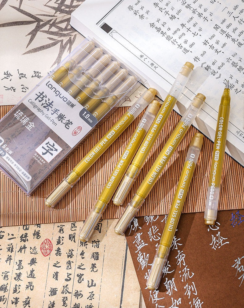 LANGUO P600 Calligraphy Gel Pen,36 Assorted Pens,1.0mm Bold Point