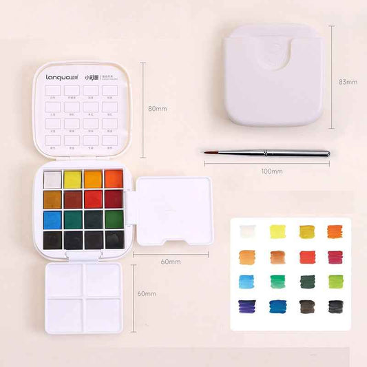 LANGUO Watercolor Paint Set,Field Pocket,16 Colors