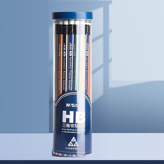 M&G Student Wood Pencil Set - HB/2B with Eraser 30-Pack