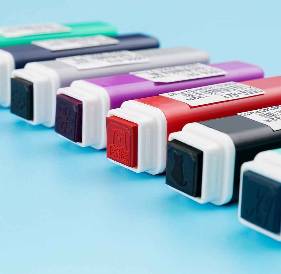 KODOMO NO KAO Japanese Cute MINI Self Inking Stamps 4 Pack