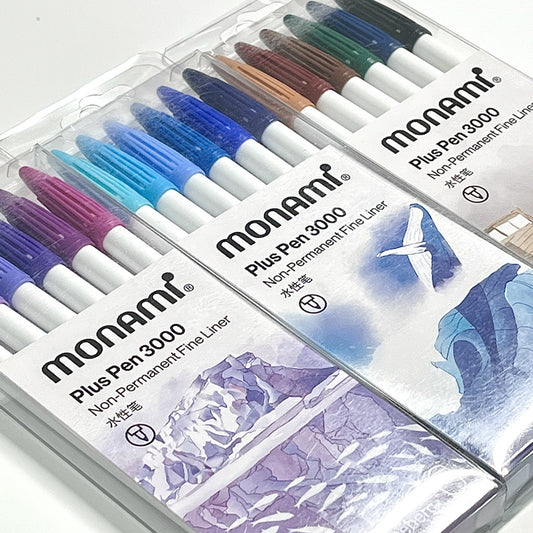 MONAMI Plus Pen 3000 Pigment 6 Set Felt Tip Pens
